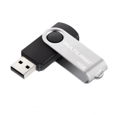 Imagem de Pen Drive Multilaser Pd588 Twist 16 Gb Usb 2.0 Preto