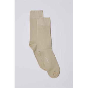 Imagem de Meia Social Cano Alto Lisa - Khaki - HIGHSTIL, Khaki, 38 A 43