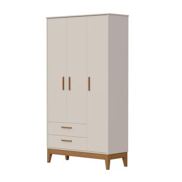Imagem de Roupeiro Flip 3 Portas 2 Gavetas Areia Fosco