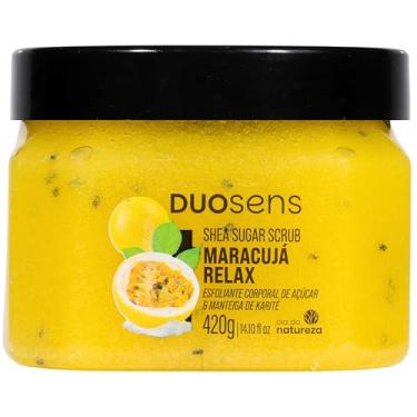 Imagem de Cia. da Natureza, Esfoliante corporal DuoSens, Açúcar e manteiga de karité, Shea Sugar Scrub, Maracujá Relax, 420 Gramas, Amarelo