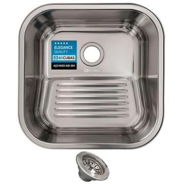 Imagem de Kit Tanque 40x40 em Aço Inox 304 + Válvula 3.1/2" - BR CUBAS