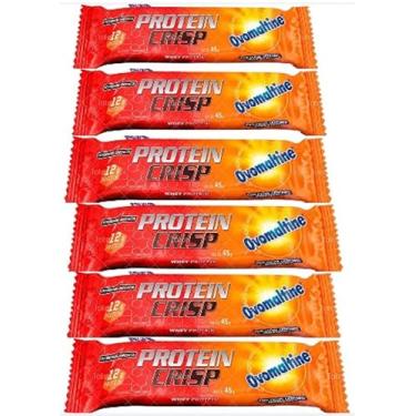 Imagem de Kit 06 unidades-Crisp Bar Protein Sabor Ovomaltine com 12 gramas de Proteinas de 45g
