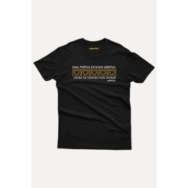 Imagem de Camiseta Nerd Chic Hacker Portas Abertas, entrei... Moda Geek-Unissex