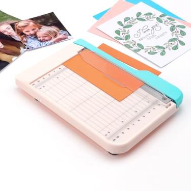 Imagem de Cortador de papel de guilhotina, mini cortador de papel de guilhotina, corte de 15 cm, corte preciso, cortador de guilhotina para cupons, papel, artesanato, fotos, cartões, álbuns, escritório