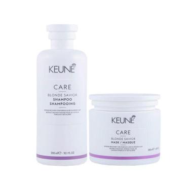 Imagem de Kit Keune Cuidado da Cor Blonde Savior - Shampoo e Máscara de Reparaçã