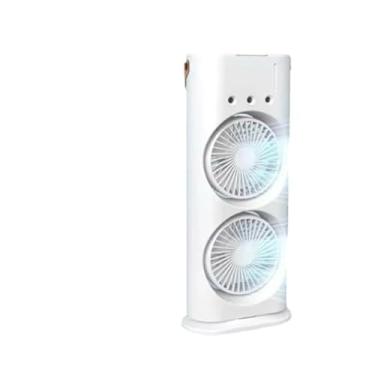 Imagem de Climatizador Portátil 3 em 1 - Ventilador Duplo, Umidificador e Purificador de Ar com LED e Reservatório 280ml(Ventilador Duplo)