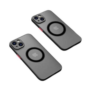 Imagem de Capa De Carregamento Sem Fio Matte Luxury Armor Magsafe Para iPhone pr