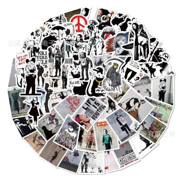 Imagem de Pacote de adesivos Banksys Anime 67 unidades com design aleatório de 3-8 cm