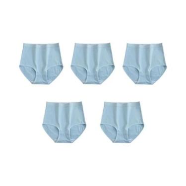 Imagem de Calcinhas De Algodão Femininas plus Size, 5 Peças, Sem Costura, Macias