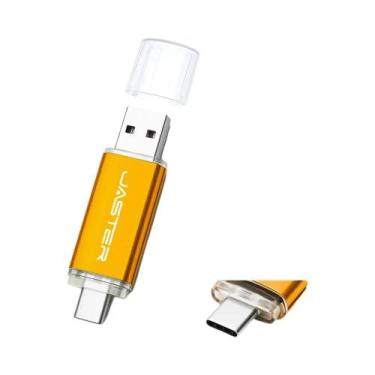Imagem de Pen Drive USB Tipo C 2 Em 1 De Alta Velocidade, Pen Drive Metálico 128