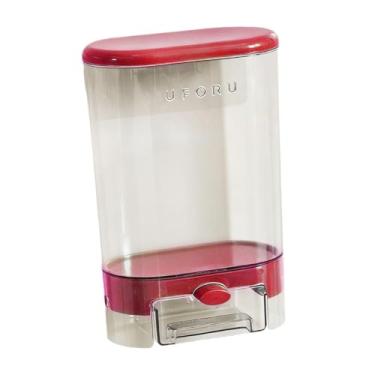 Imagem de SiaBiced Dispensador de sabão em pó para lavar roupa, recipiente para armazenar cereais, Vermelho
