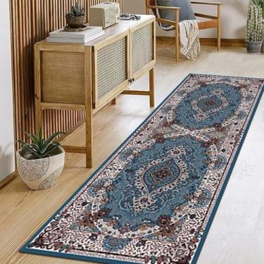 Imagem de HGTRH Tapete para corredores antiderrapante tapete de corredor longo lavável na máquina tapetes de cozinha corredor corredor tapetes estreitos para entrada tapetes com suporte de borracha D 120 x 200