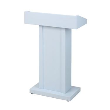 Imagem de SPXMQSS Suporte para sala de aula, suporte de púlpito de igreja com ampla superfície de leitura e prateleira de armazenamento para escritório de auditório de conferências, 70 x 34 x 107 cm, branco