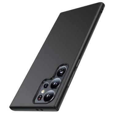 Imagem de JUNAUTTB Capa para Samsung Galaxy S24 Ultra Fina Fosca PC Rígida, com Proteção para Lente da Câmera, Capa de Telemóvel Simples Durável Slim Fit 6,8 polegadas Preto JUS13-04