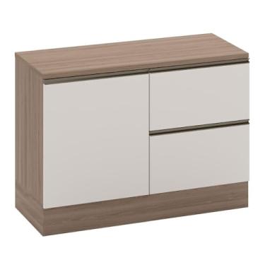 Imagem de Poliman - Balcão com Tampo 120cm 1 Porta 3 Gavetas Etna Poliman