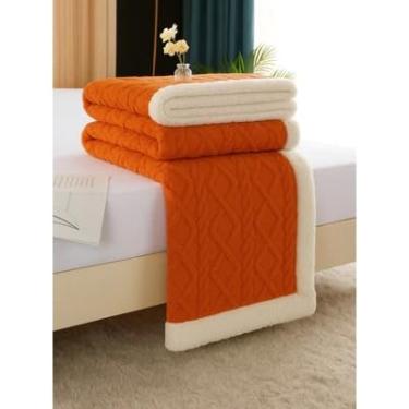 Imagem de Cobertor Manta Sherpa Grossa 2,10 X 1,90 Mt Varias Estampas (Laranja)