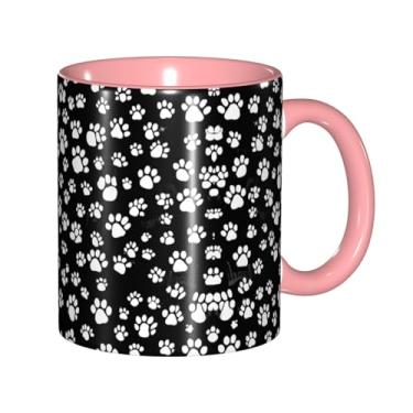 Imagem de Zeraoke Canecas de café criativas com estampa de cachorro, personalizadas, presente para família, tamanho de 325 ml, unissex