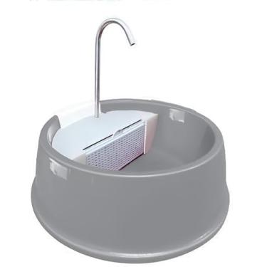 Imagem de Furacão Pet Fonte Bebedouro Automático para Cães e Gatos com Filtro de Carvão Ativado, Bivolt, Cinza