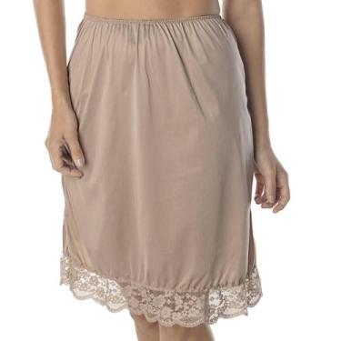 Imagem de Anágua DeMillus 11502 Barra Rendada, Bege rosado, G