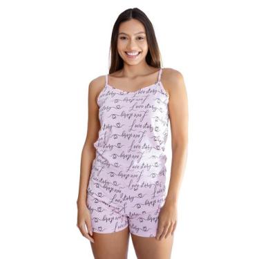 Imagem de Pijama De Calor Feminino Verão Love Story Empório Do Algodão, Rosa, G1