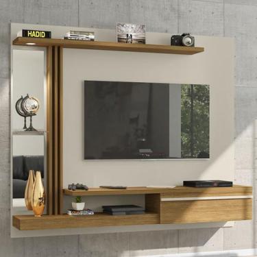 Imagem de Painel para TV Até 55 Polegadas com Led Denver 1 Porta Off White/Cinam