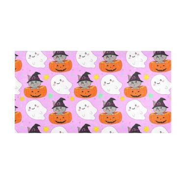 Imagem de Burbuja Tapete Runner Boo Animal em Abóbora Tapete de Cozinha Antiderrapante Base de Borracha para Corredor, Quarto, Sala de Estar, Entrada Decorativa, Lavável na Máquina, 51 x 99 cm