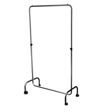 Imagem de Arara Desfile 150cm Com Rodinhas para Roupas Reforçada Altura Regulável (PRETA)