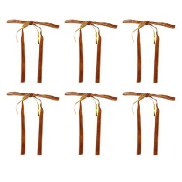 Imagem de Zerodis 24 Peças de Laços de Veludo, Laços e Fitas, Decorações de de Fita Com Gravata Dourada, Guirlanda de Natal para Decoração de Casa de Casamento, Interior e Exterior, 24 Peças de Arcos de