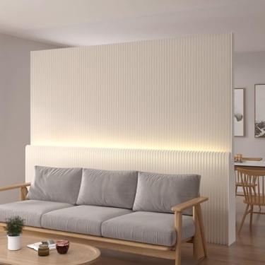 Imagem de Room divider Divisórias de Papel com Faixas de Luz, Painel de Parede Dobrável e Retrátil para Privacidade, Decoração de Casa(1-2MX1.8M)