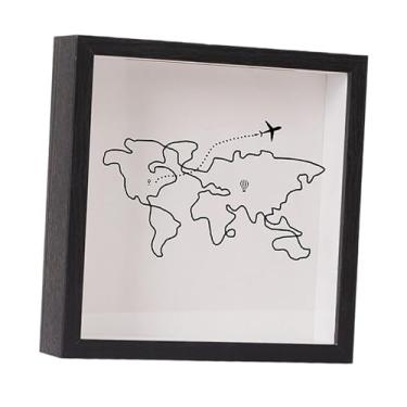 Imagem de Ｂｅｓｇａ Caixa de Exibição com Moldura e Encaixe, Versátil, para Lembranças, Ingressos, Selos, Artesanato e Outros Objetos de Festa, com Abertura Superior, Preto 29x29cm