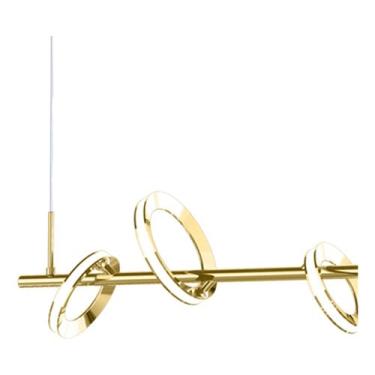 Imagem de Pendente Moderno Led 30w Dourado - Sala Jantar 90cm Dourado