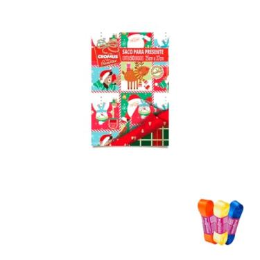 Imagem de Kit Saco Metalizado 35x54cm Com 50 Unidades E Fita Cetim Impressa 22mm X 10 Metros