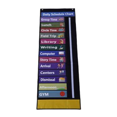 Imagem de SPYMINNPOO Gráfico de Programação Diária de Apagamento a Seco, Calendário de Aprendizagem Visual e Quadro de Planejamento para Professores e Alunos de Ensino Doméstico Em Sala de Aula