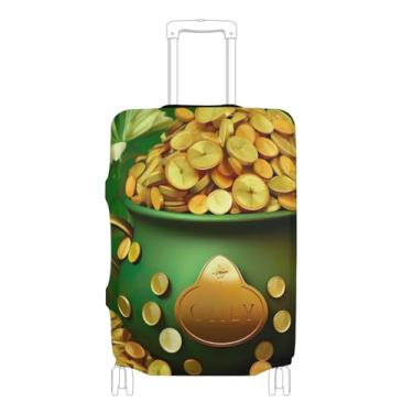 Imagem de Joisal Capa de mala colorida fofa protetora de bagagem antiarranhões Happy St Patrick's Day Flight Travel Suitcase, P, serve para capa de 45 a 50 cm, Feliz Dia de São Patrício, S 18-20 in, Capa de