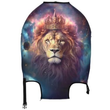 Imagem de Joisal Capas de mala Lion Galaxy para protetores de bagagem, pintura antiarranhões, itens essenciais para viagens e férias,, Galáxia de leão, L, Fits 26-28 Inch Case, Capa de mala