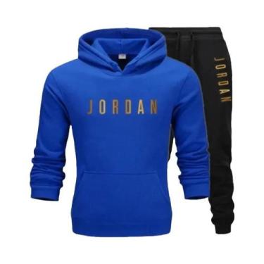 Imagem de Conjunto De Moletom Masculino Com Capuz Em Lã Misturada Para Primavera