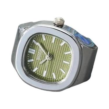 Imagem de Relógio De Bolso Quadrado Minimalista Punk, Anel Versátil, Mini Relógi