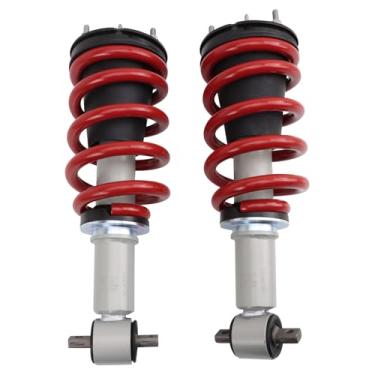 Imagem de TRQ Conjunto de montagem de amortecedor dianteiro e mola de desempenho do lado do motorista e do passageiro compatível com Chevrolet Silverado 1500 2019 Silverado 1500 LD GMC Sierra 1500 Sierra 1500