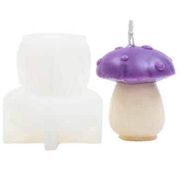 Imagem de Molde de vela de cogumelo, molde de silicone Shiitake para sabão de cera de soja artesanal, molde de resina epóxi para decoração de festa, casa e casamento (1)
