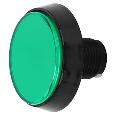 Imagem de Estink Botão Plano Redondo Grande de 60 Mm Com Luz LED, Suporte Giratório para Console de Jogos de Máquina de Guindaste, Resposta Rápida de Alta Sensibilidade (Verde+LED+interruptor de três pernas)