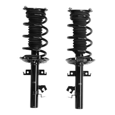 Imagem de Conjunto completo de amortecedores dianteiros com mola helicoidal compatível com Nissan Rogue Qashqai Sport 2014-2020 Kit de amortecedores 173075 173074, esquerda e direita, 2 peças