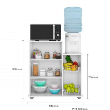 Imagem de Armário Multiuso Fruteira 2 Portas Sollys Poliman Branco