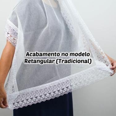 Imagem de Véu Ccb Adulto Com Renda Musical Organista Congregação Cristã (modelo 
