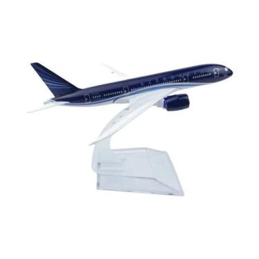 Imagem de Modelo De Avião B787 De Metal 16cm Escala 1:400 Brinquedo Infantil Rép