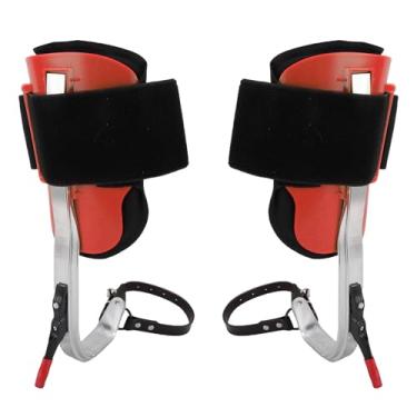 Imagem de Depisuta Conjunto de Pontas de Escalada Em árvores, Equipamento de Escalada Em árvores Ajustável Com Pedal Antiderrapante, Esporas de Em Liga de Alumínio, Equipamento Arborista (Vermelho)