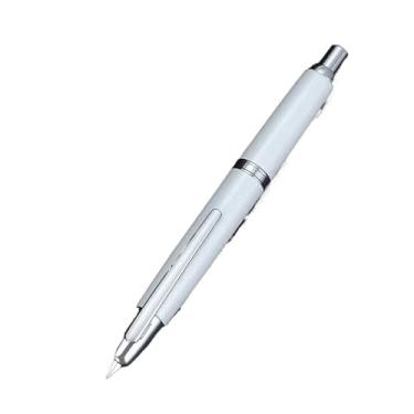 Imagem de FUKUZL Caneta tinteiro metal pérola azul prensa ouro rosa design padrão ponta EF F canetas de tinta para escrever materiais escolares canetas presentes (03, EF (0,4 mm))