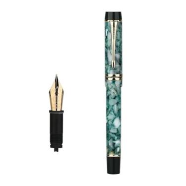 Imagem de Clouism Caneta-tinteiro, revestimento de resina, grande, brilhante, pontiagudo, adulto, estudante, escrita, tinta, caixa de presente, papelaria, caneta (pedra preciosa)