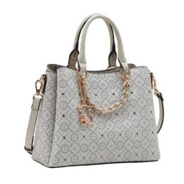 Imagem de Bolsa Chenson Classic Cristal Estruturada Casual 85356 Bege-Feminino