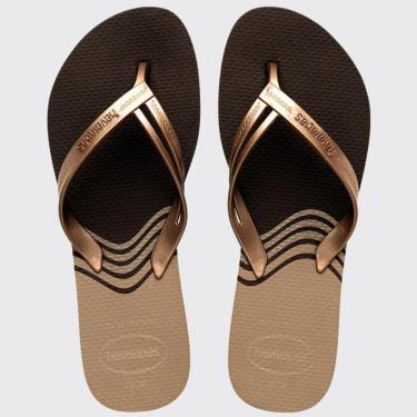 Imagem de Chinelo Feminino de Dedo Casual Havaianas Slim Elegance Print-Feminino
