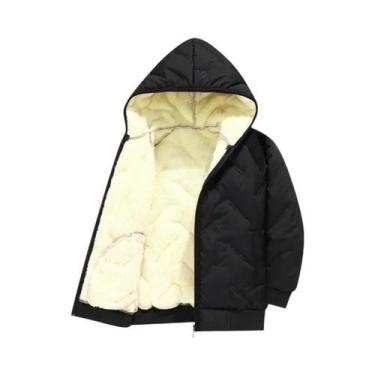 Imagem de Jaqueta De Inverno Para Meninos E Meninas, Forrada De Veludo, Casaco G